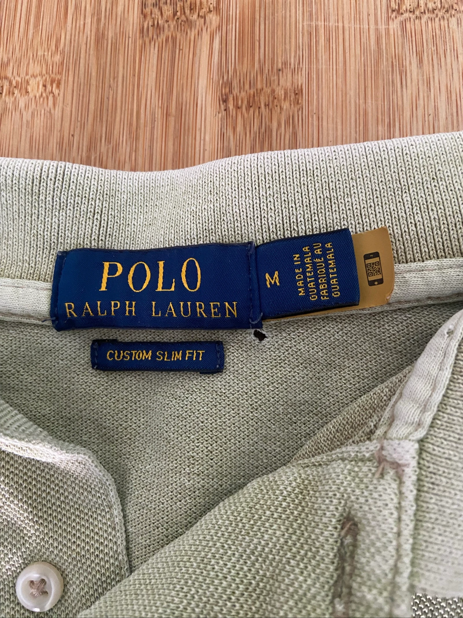 Polo Ralph Lauren Custom Slim Fit – Vert – Taille M  – photo 5